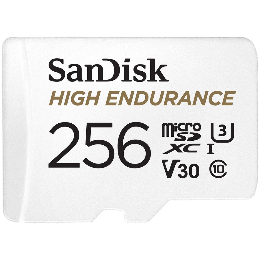 SANDISK HIGH ENDURANCE MICROSDXC, 256GB, U3, V30, C10, FULL HD RECORDING, W/ADAP