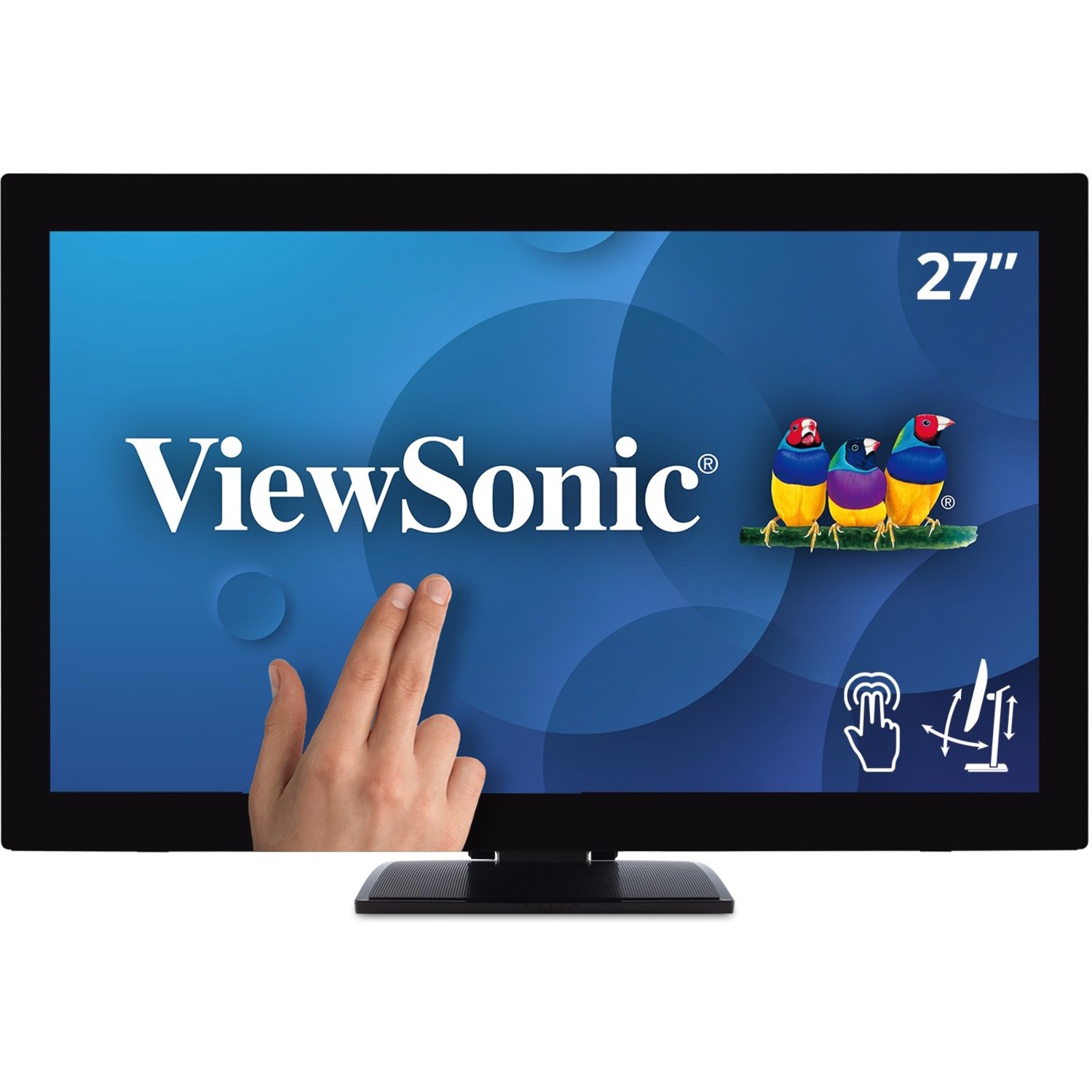 TOUCH 27" 10-point Touch Display (PCT) with Advanced Ergonomic Stand,1920x1080 Resolution.