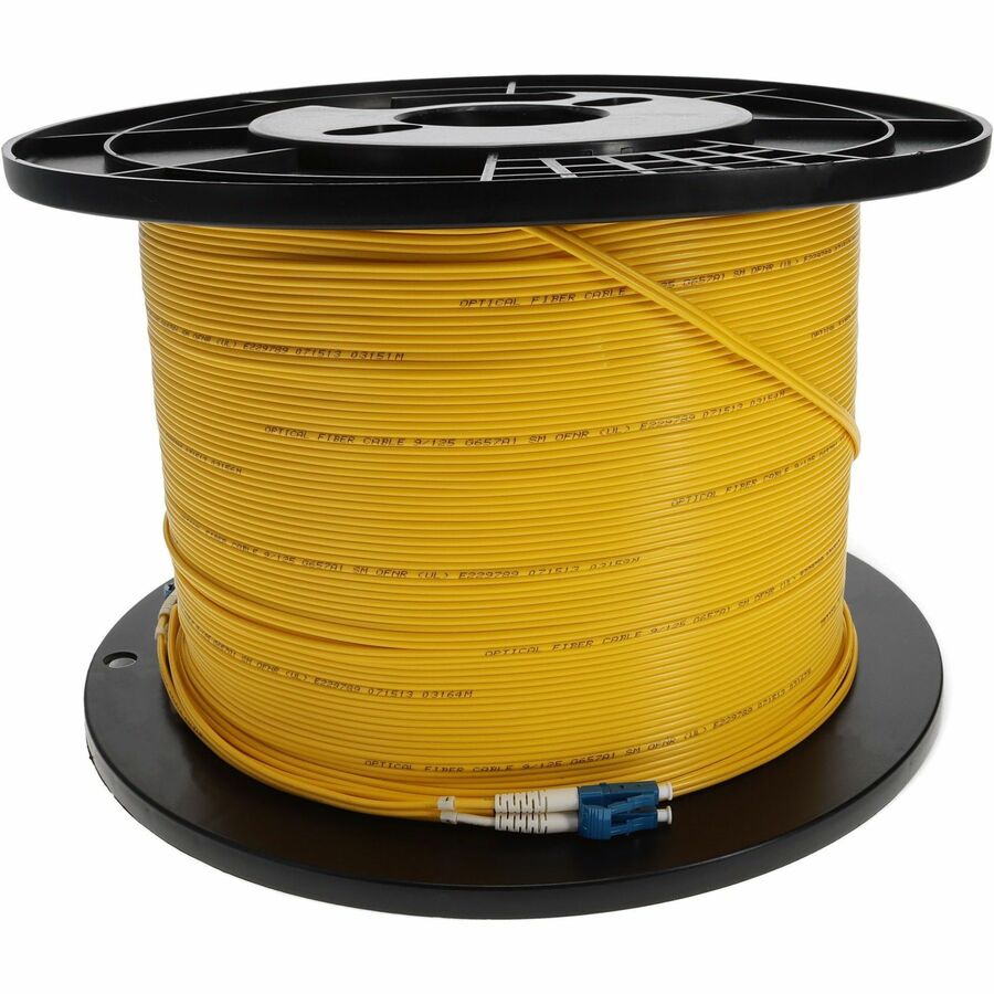 130M LC TO LC YELLOW OS2 DUPLEX OFNR (RISER-RATED) SMF FIBER PATCH CABLE