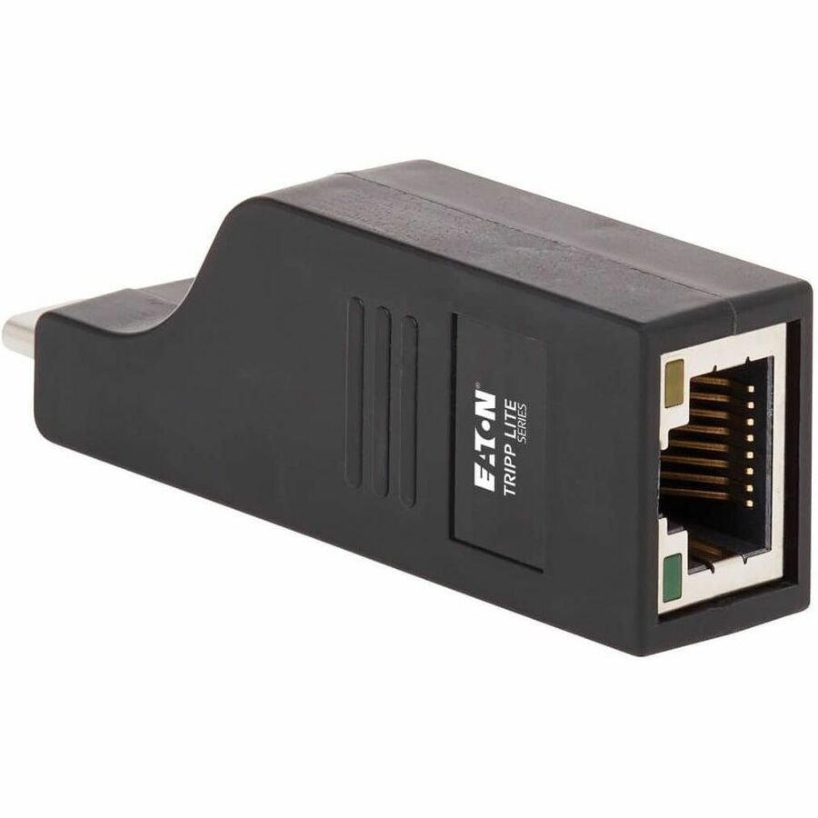 Tripp Lite by Eaton USB-C to Gigabit Ethernet Vertical Network Adapter (M/F) - USB 3.1 Gen 1 10/100/1000 Mbps Black
