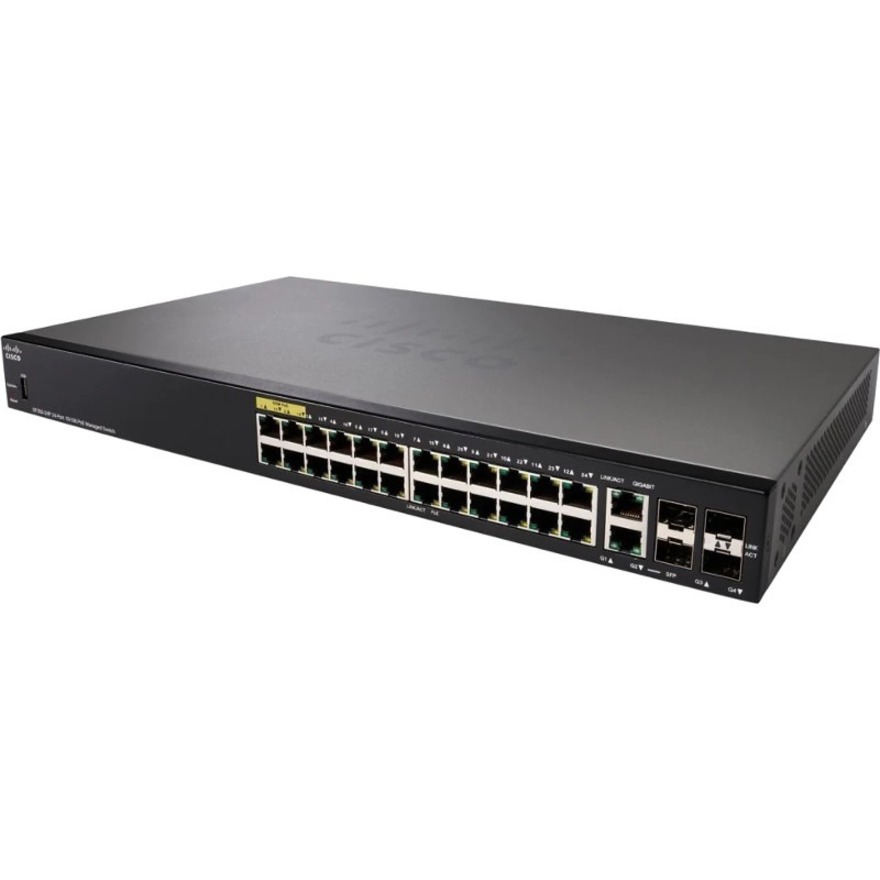 CISCO SF350-24P 24-PORT10/100POEMANAGEDSWITCH REMANUFACTURED