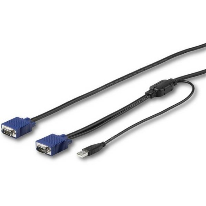 StarTech 10 ft. (3 m) USB KVM Cable for StarTech Rackmount Consoles - VGA and USB KVM Console Cable (RKCONSUV10)