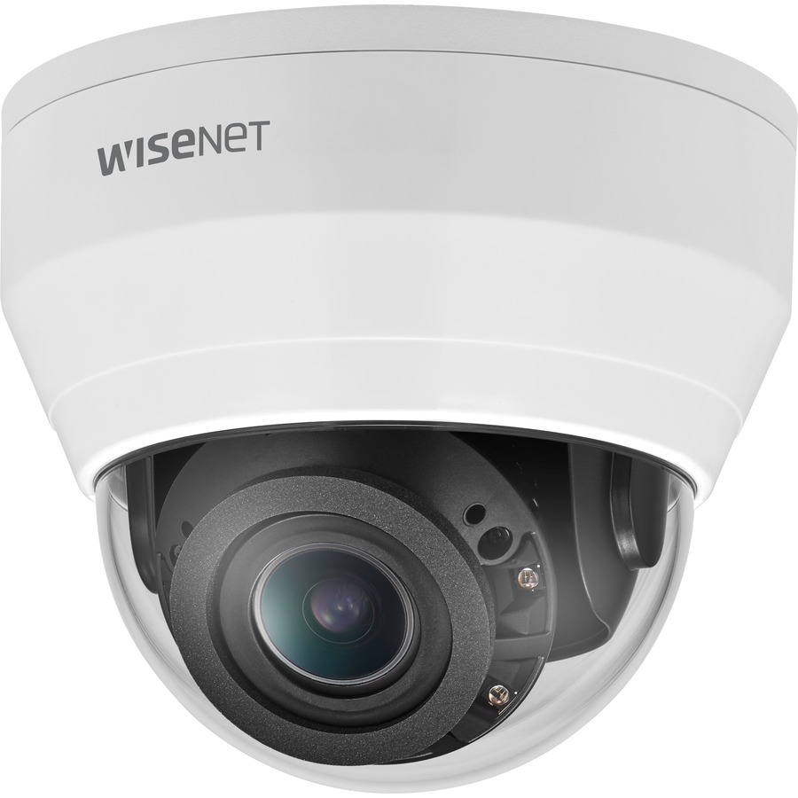 WISENET Q NETWORK INDOOR DOME CAMERA, 5MP @ 30FPS, MOTORIZED VARI-FOCAL LENS 3.1