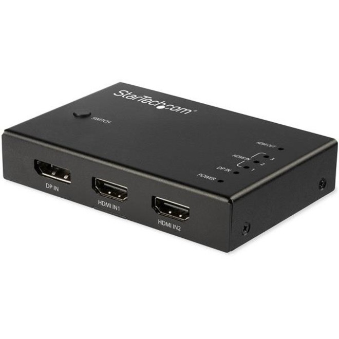 4 PORT HDMI VIDEO SWITCH 3X HDMI  1X DISPLAYPORT - 4K 60HZ