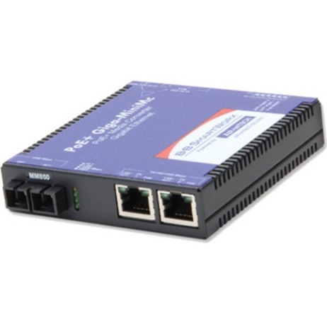 POE+ GIGA-MINIMC LFPT, 2 RJ45 + SX-MM850-SC
