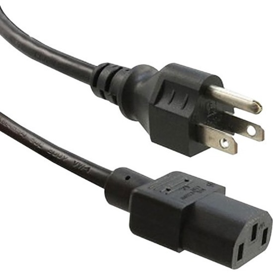 Nema 5-15p to C13 Power Cord Black 3ft