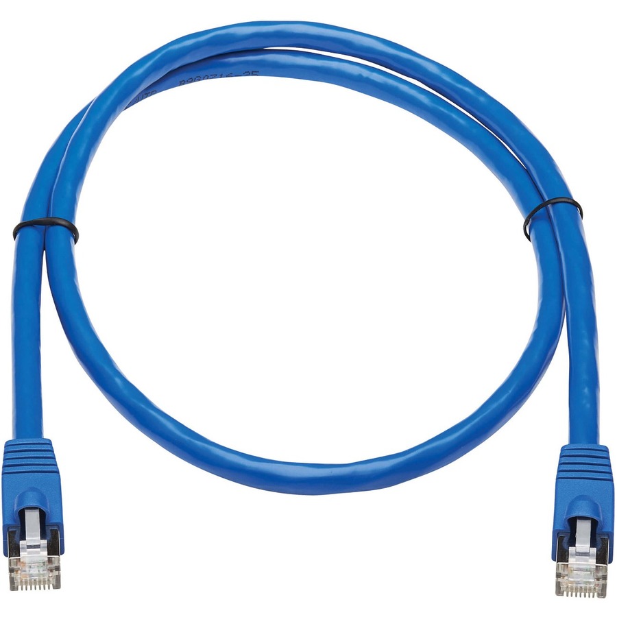 Tripp Lite by Eaton Cat6a 10G Snagless F/UTP Ethernet Cable (RJ45 M/M) PoE CMR-LP Blue 3 ft. (0.91 m)