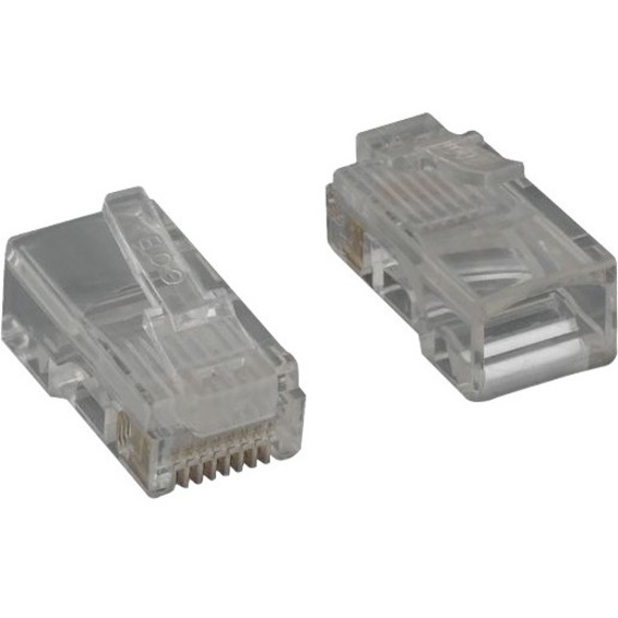 ENET CATEGORY 5E MODULAR PLUG, FOR SOLID WIRE WITH INSERT, 50U, 100PCS/BAG - LIF