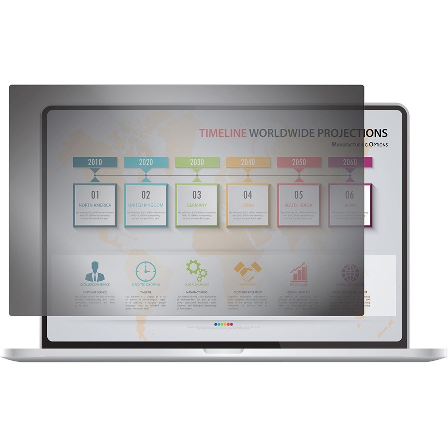 PRIVACYVIEW 13.3IN WIDESCREEN LAPTOP NOTEBOOK PRIVACY SCREEN FILTER - 16:9 - GLO