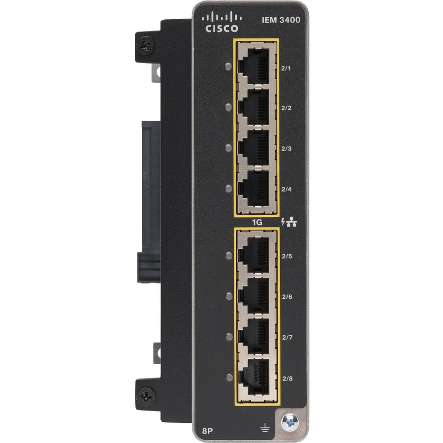CATALYST IE3400 WITH 8 GE COPPER POE/POE+, EXPANSION MODULE
