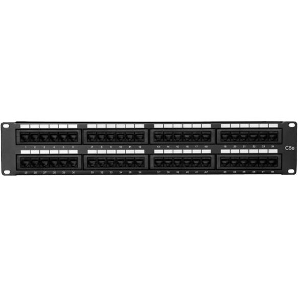 48 PORT CAT5E PATCH PANEL 1RU RACK MOUNT