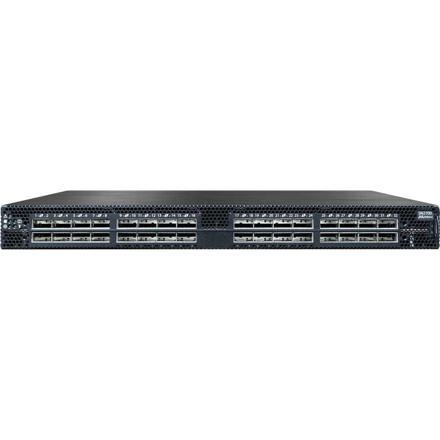 SPECTRUM BASED 100GBE, 1U OPEN ETHERNET SWITCH WITH ONYX, 32 QSFP28 PORTS, 2 POW