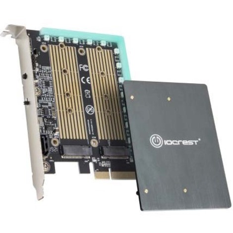 M.2 M-KEY & M.2 B-KEY SSD RGB ADAPTER CARD WITH HEATSINK 12V RGB PIN