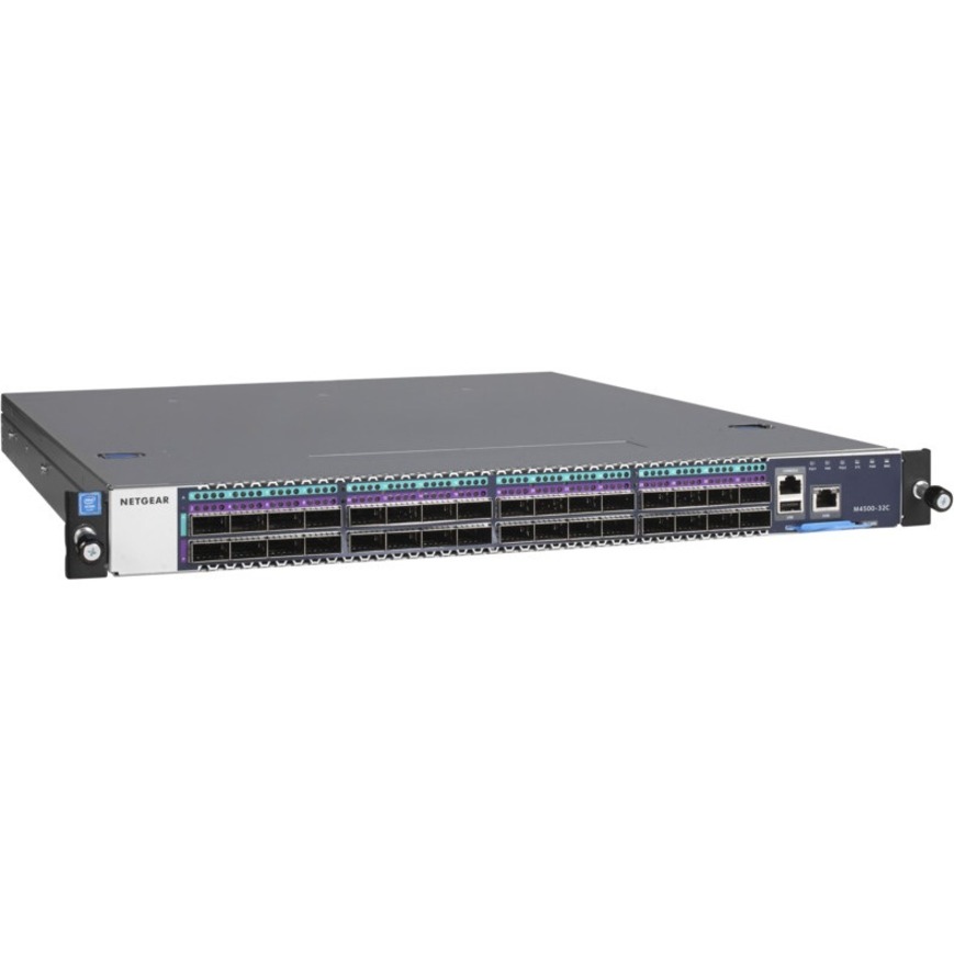 NETGEAR (CSM4532-100NAS) 32 Ports - Manageable - 3 Layer Supported - Modular - Twisted Pair - 1U High - Rack-mountable, Rail-mountable - Lifetime Limited Warranty