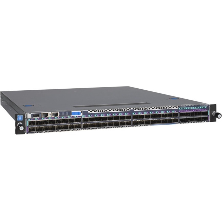 NETGEAR (XSM4556-100NAS) 48 ports - Gérable - 3 couches prises en charge - Modulaire - Fibre optique - 1U de hauteur - Montable en rack, Montable sur rail - Garantie limitée à vie