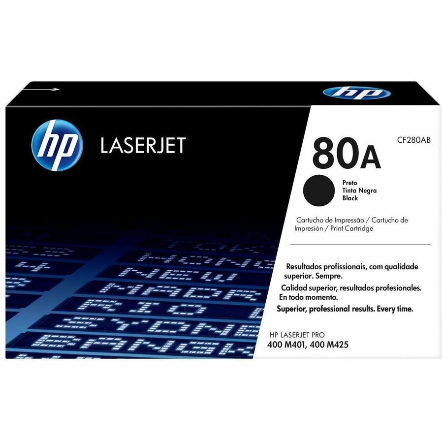 HP 80A (CF280AD1) Original Laser Toner Cartridge - Black - 2 / Carton