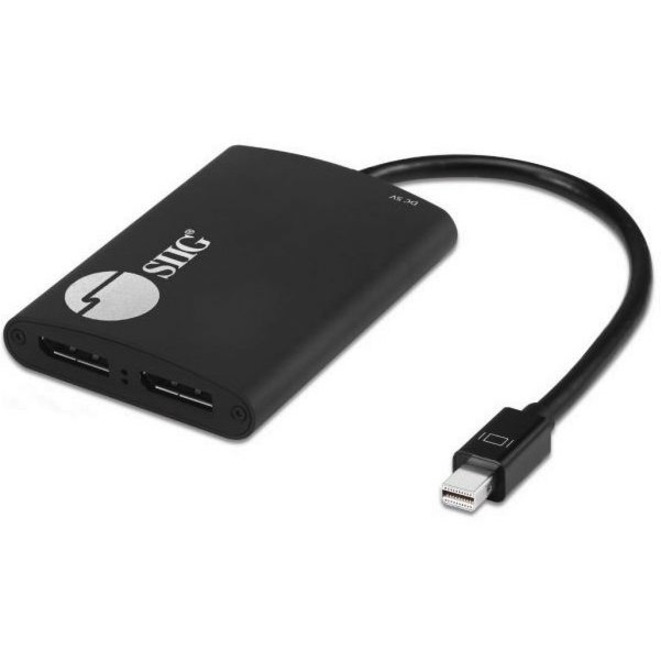 SIIG MDP to DP MST Hub, 21.6 Gbps, Dual DP | 4K 30 Hz, DisplayPort Hub