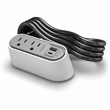 DESKTOP PWR CTR, 2 OL, USB A/C, WH