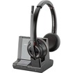 Plantronics Savi 8220 Headset - Stereo - Wireless - DECT 6.0 - 590.6 ft - 32 Ohm - 20 Hz - 20 kHz - Over-the-head - Binaural - Supra-aural - Noise Cancelling Microphone - Noise Canceling