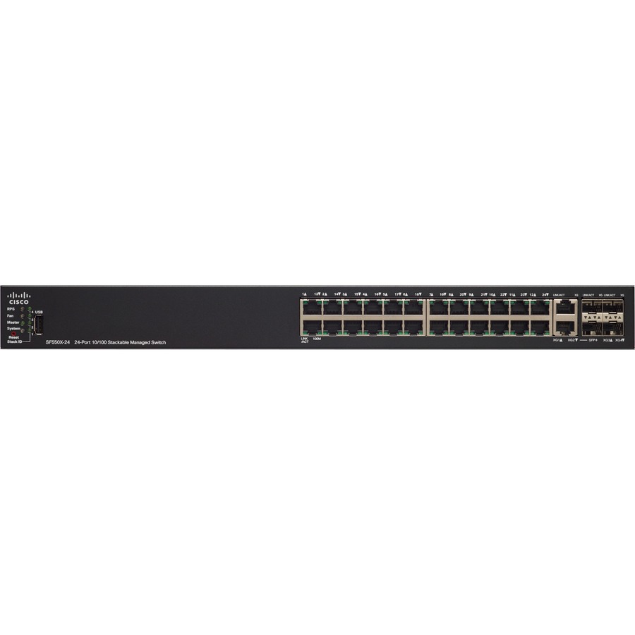 CISCO SF550X-24P 24PRT 0/100 POE STACKABLE SW REMANUFACTURED