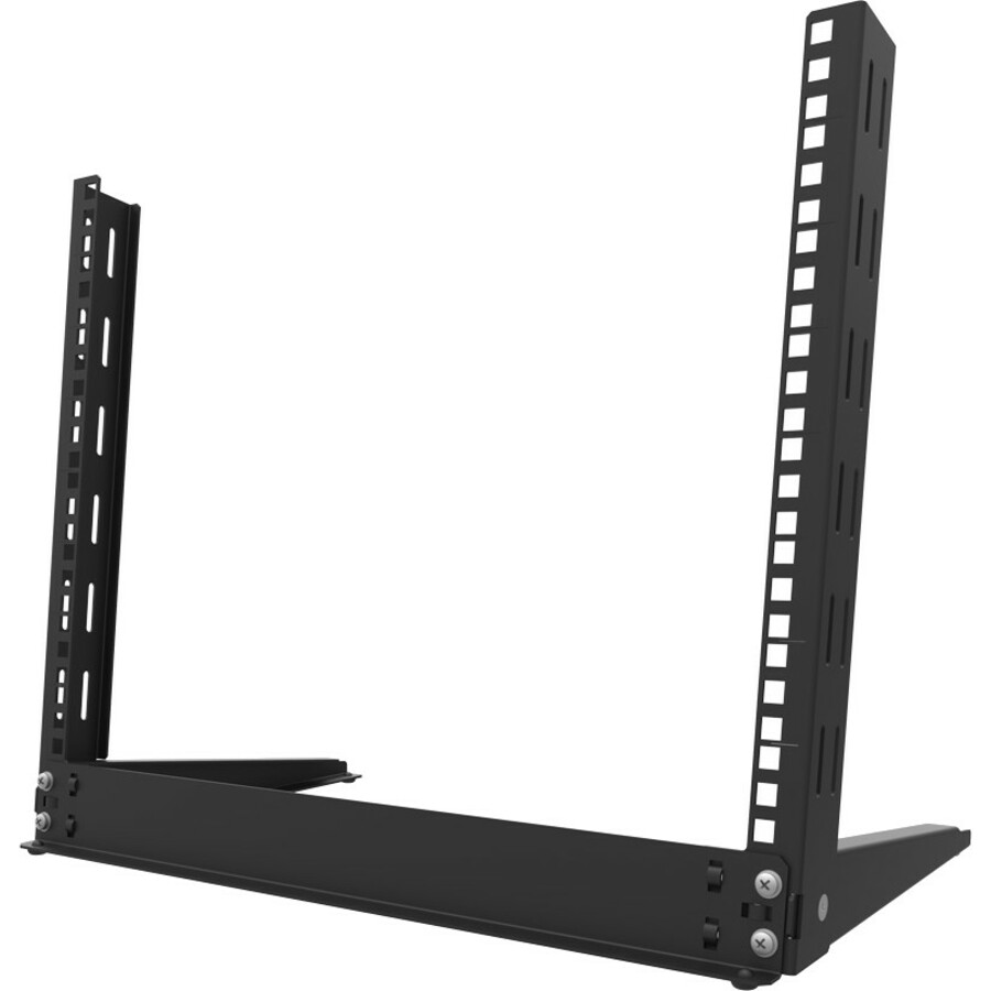 12U TALL 2POST OPEN FRAME DESKTOP RACK - OVERALL DEPTH IS 12.66IN; SQUARE HOLE U