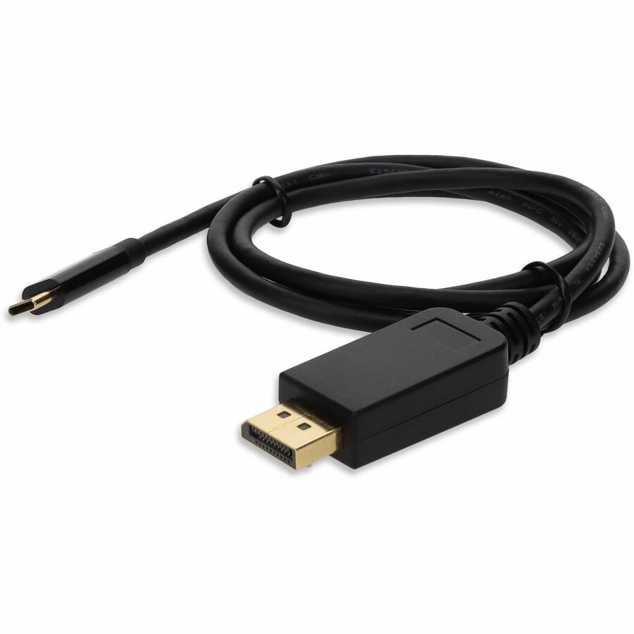 Addon 3ft USB 3.1 (C) Male to Displayport Male Black Cable