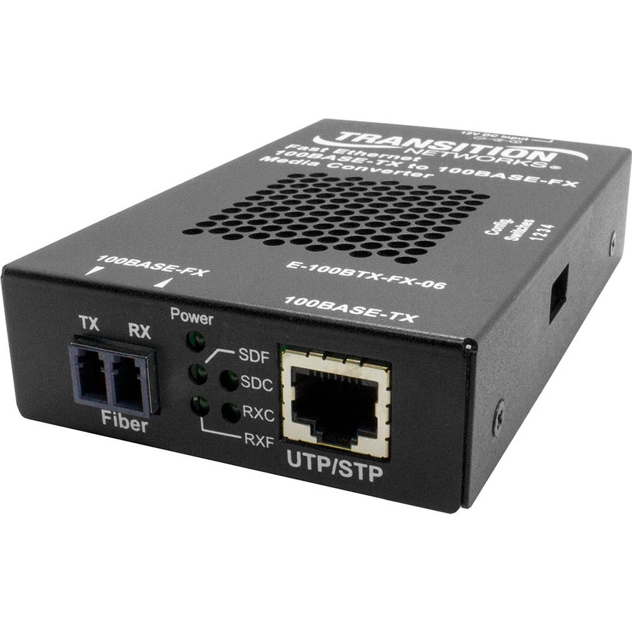 100BASE-TX RJ-45 TO 100BASE-FX, SM LC, W/ -NA PWR