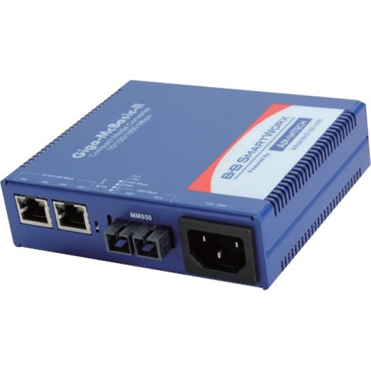 STANDALONE MEDIA CONVERTER, 1000BASE-TX/SX, MULTI-MODE 850NM, 550M, SC TYPE ADAP