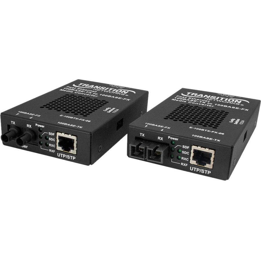 100BASE-TX RJ-45 TO 100BASE-FX, MM LC W/ -NA POWER SUPPLY