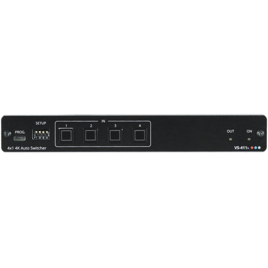 VS-411X IS A HIGH-PERFORMANCE 4X1 AUTOMATIC SWITCHER FOR 4K HDR, HDMI VIDEO SIGN