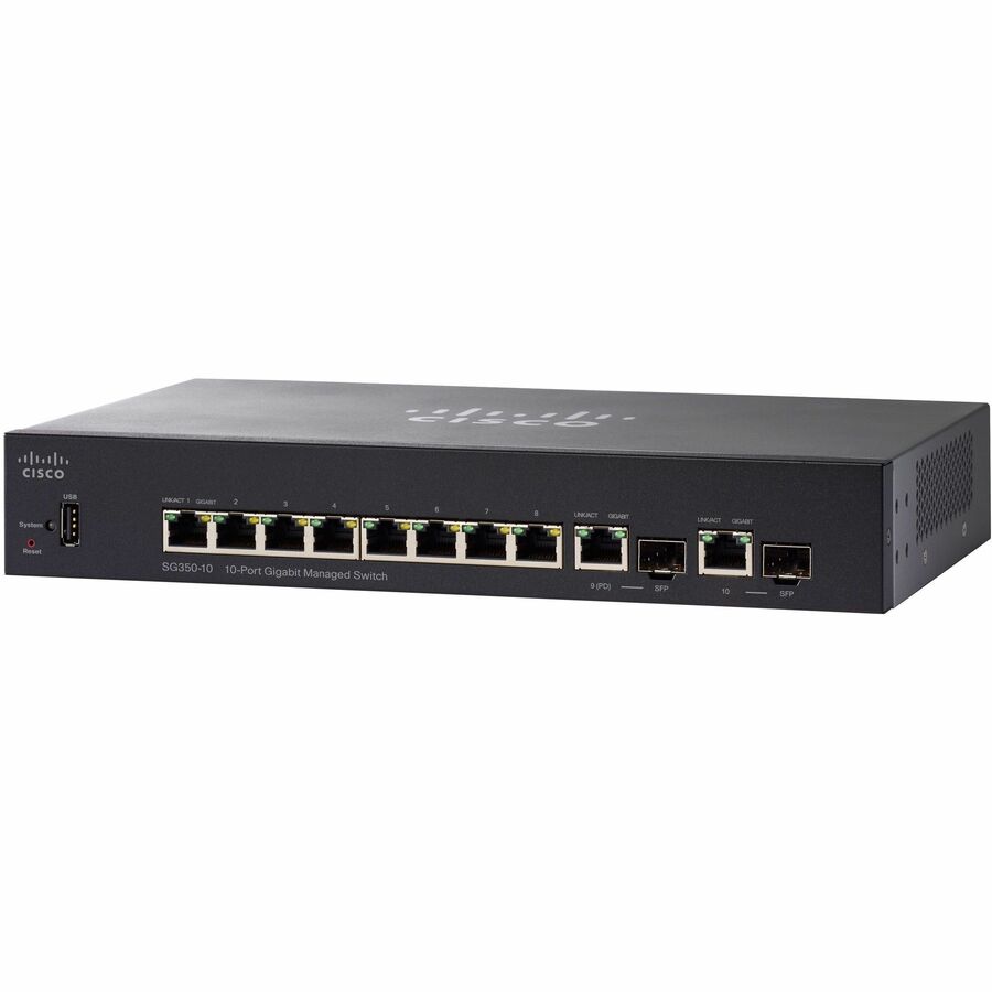 CISCO SG350-10 10-PORT GIGABIT MANAGED SWITCH REMANUFACTURED