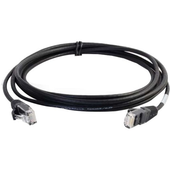 VS 2FT BLK SNAGLESS C6 28AWG UTP
