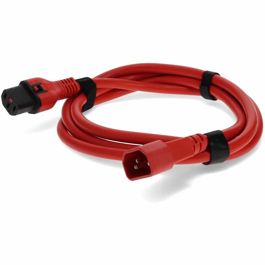 2ft Industry Std C13/C14 10a Red Pwr Cbl