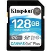 Kingston Canvas Go! Plus, 128GB SDXC Memory Card, Class 10, UHS-I, U3, V30, Up to 170MB/s Read and 90MB/s Write (SDG3/128GBCR)