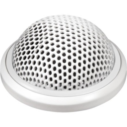 ROUND MINIATURE BOUNDARY MICROPHONE, CARDIOID, 3-PIN XLR, WHITE