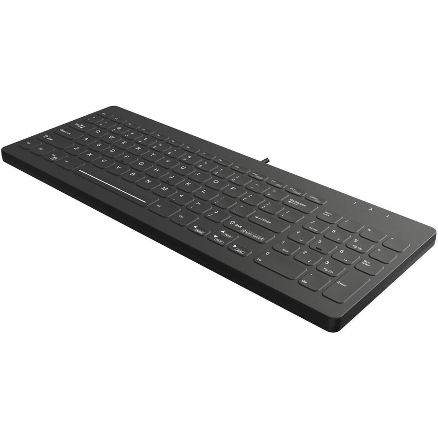 BLACK, 96 KEY, WHITE BACKLIT, LOW PROFILE, USB