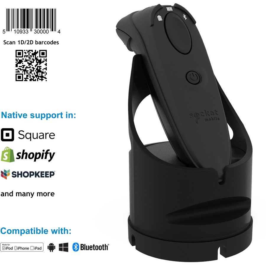 DURASCAN D760, PROFESSIONAL BARCODE READER, BLACK & CHARGING DOCK