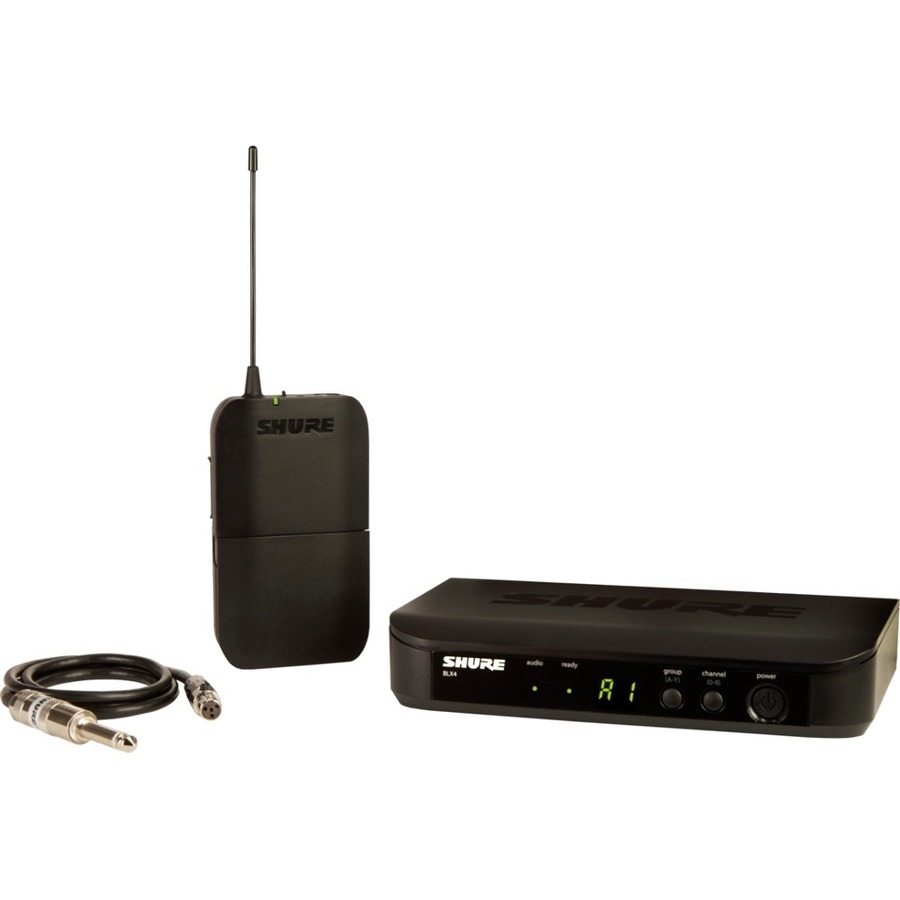 GUITAR WIRELESS SYSTEM WITH (1) BLX4 WIRELESS RECEIVER, (1) BLX1 BODYPACK TRANSM