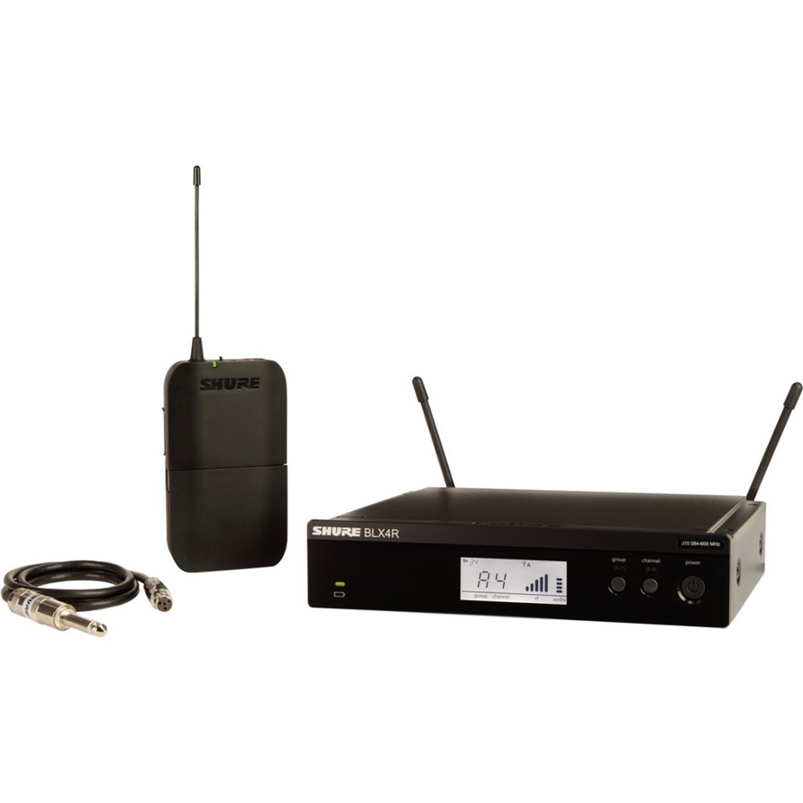 GUITAR WIRELESS SYSTEM WITH (1) BLX4R WIRELESS RECEIVER, (1) BLX1 BODYPACK TRANS