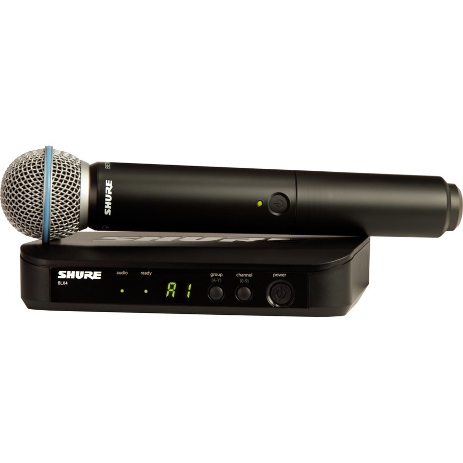 VOCAL SYSTEM WITH (1) BLX4 WIRELESS RECEIVER AND (1) HANDHELD TRANSMITTER WITH B