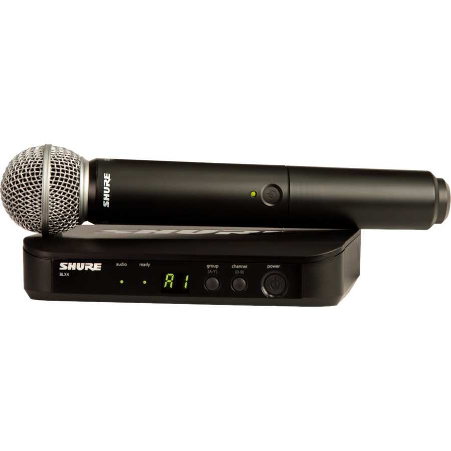 VOCAL SYSTEM WITH (1) BLX4 WIRELESS RECEIVER AND (1) HANDHELD TRANSMITTER WITH S