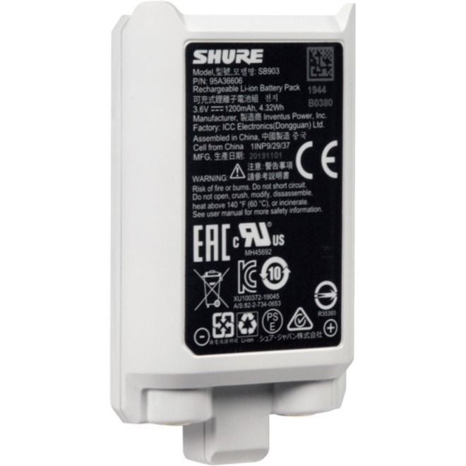 LITHIUM-ION BATTERY (3.6 V/1200 MAH), BATTERY LIFE: UP TO 8 HOURS FOR SLXD1 AND