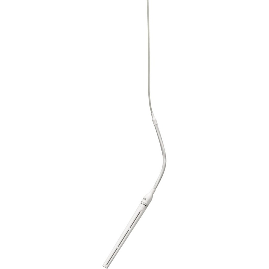OVERHEAD CONDENSER MICROPHONE, MINI SHOTGUN CARTRIDGE, WHITE, IN-LINE PREAMP