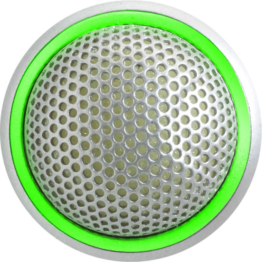 ROUND MINIATURE BOUNDARY MICROPHONE, LED LIGHT RING, CARDIOID, 5-PIN XLR, ALUMIN