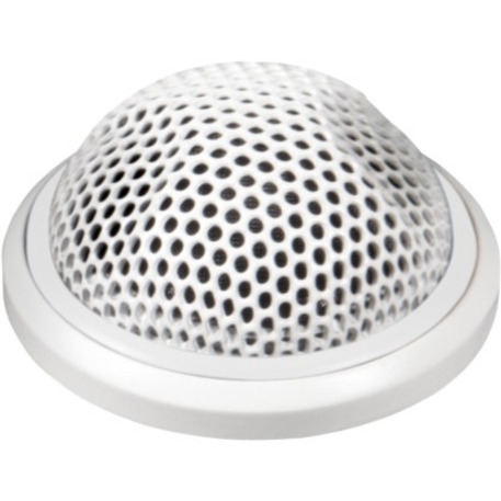 ROUND MINIATURE BOUNDARY MICROPHONE, BI-DIRECTIONAL, 3-PIN XLR, WHITE