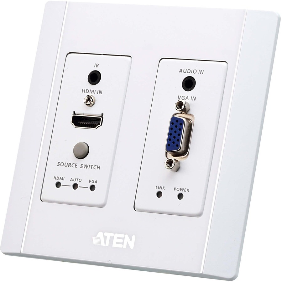 HDMIAND VGA/AUDIO HDBASET TRANSMITTER WALL PLATE TYPE WITH POH
