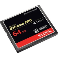 SANDISK Extreme Pro 1000x 64GB Compact Flash Card - UDMA 6 - Upto 160MB/s Read, 150MB/s Write   (SDCFXPS-064G-X46)