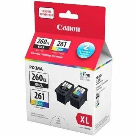 Canon PG-260XL / CL-261 Original Inkjet Ink Cartridge - Value Pack - Color, Black Pack