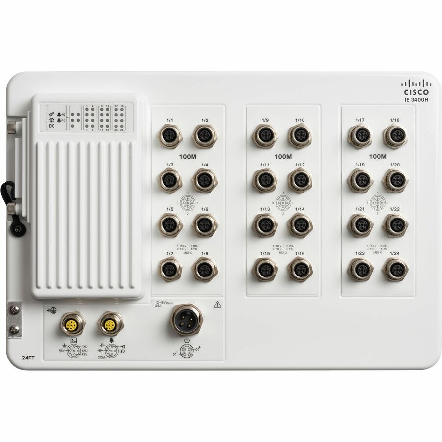 CATALYST IE3400 HEAVY DUTY W/ 24 FE M12 INTERFACES, IP67, NA