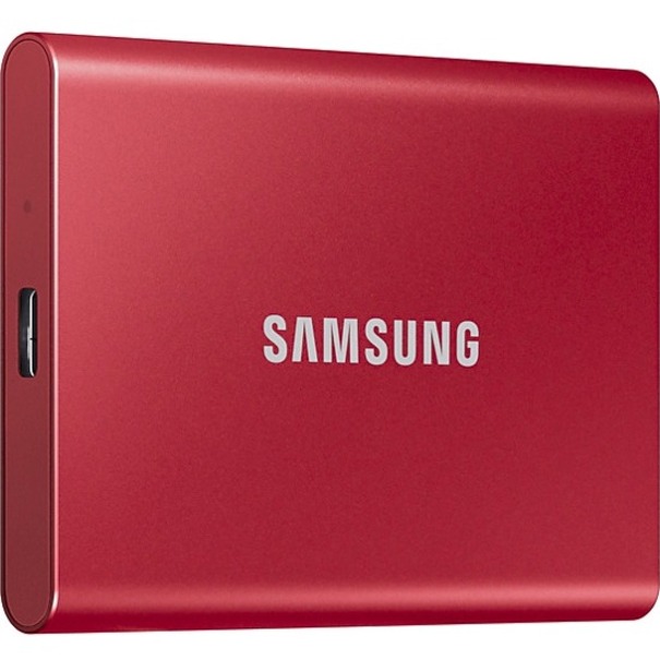 SAMSUNG (T7) - Disque électronique externe de 2 To | USB 3.2 | rouge